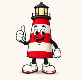 Mount Dora Local’s friendly lighthouse mascot